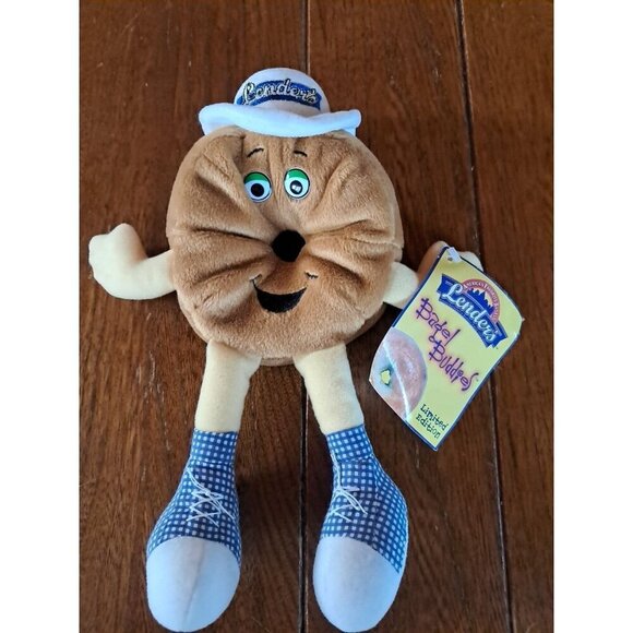 Vintage Lender’s Bagel Buddies Bernie Bagel Plush Curto Toy 11" Stuffed Rare - Picture 1 of 2